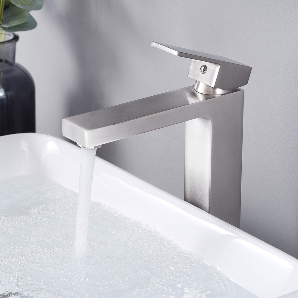 Aquaterior Bathroom Vessel Faucet Square Cold & Hot 10.4