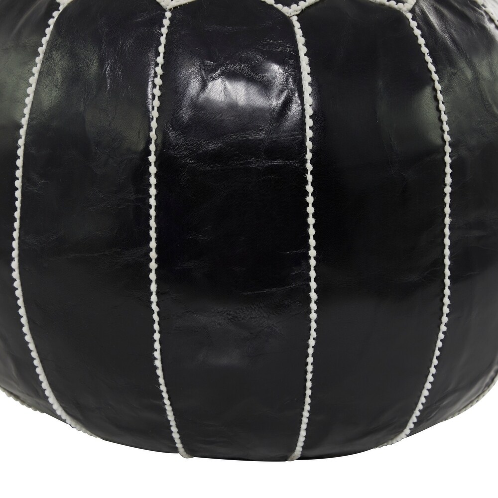 Leather Bohemian Pouf