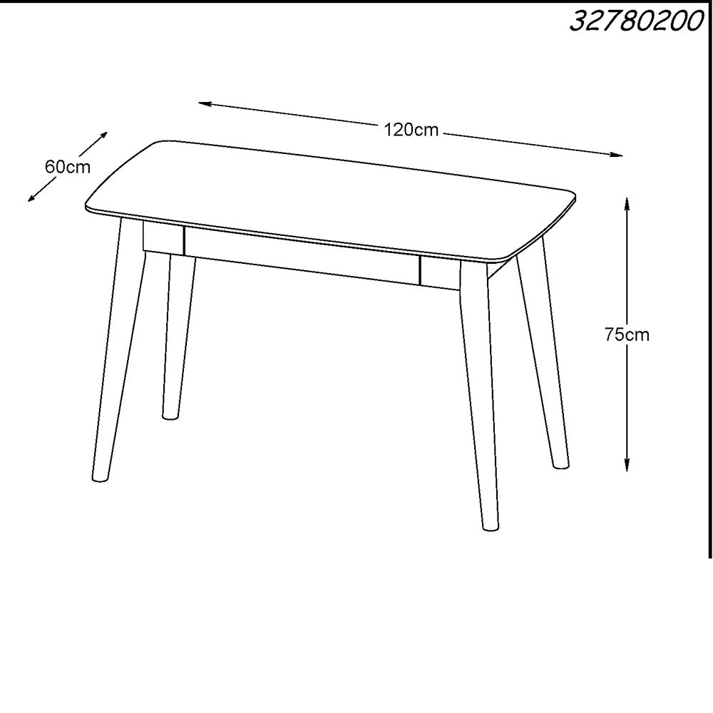 JAREL Study Desk 120cm -  Natural