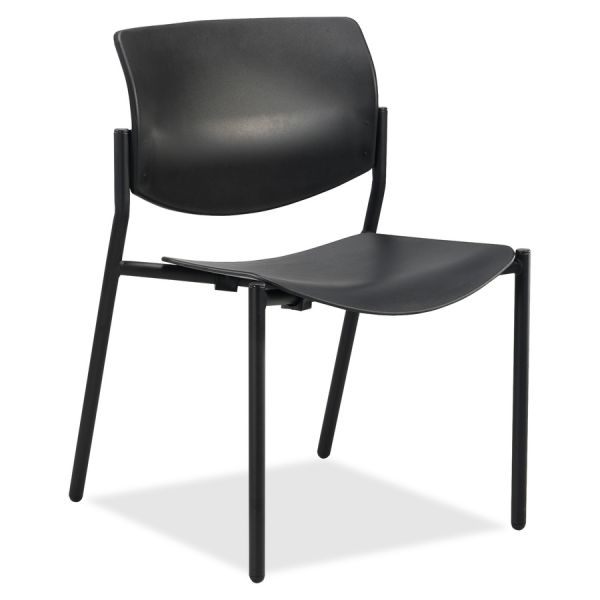 Lorell Stack Chairs with Molded Plastic Seat and Back