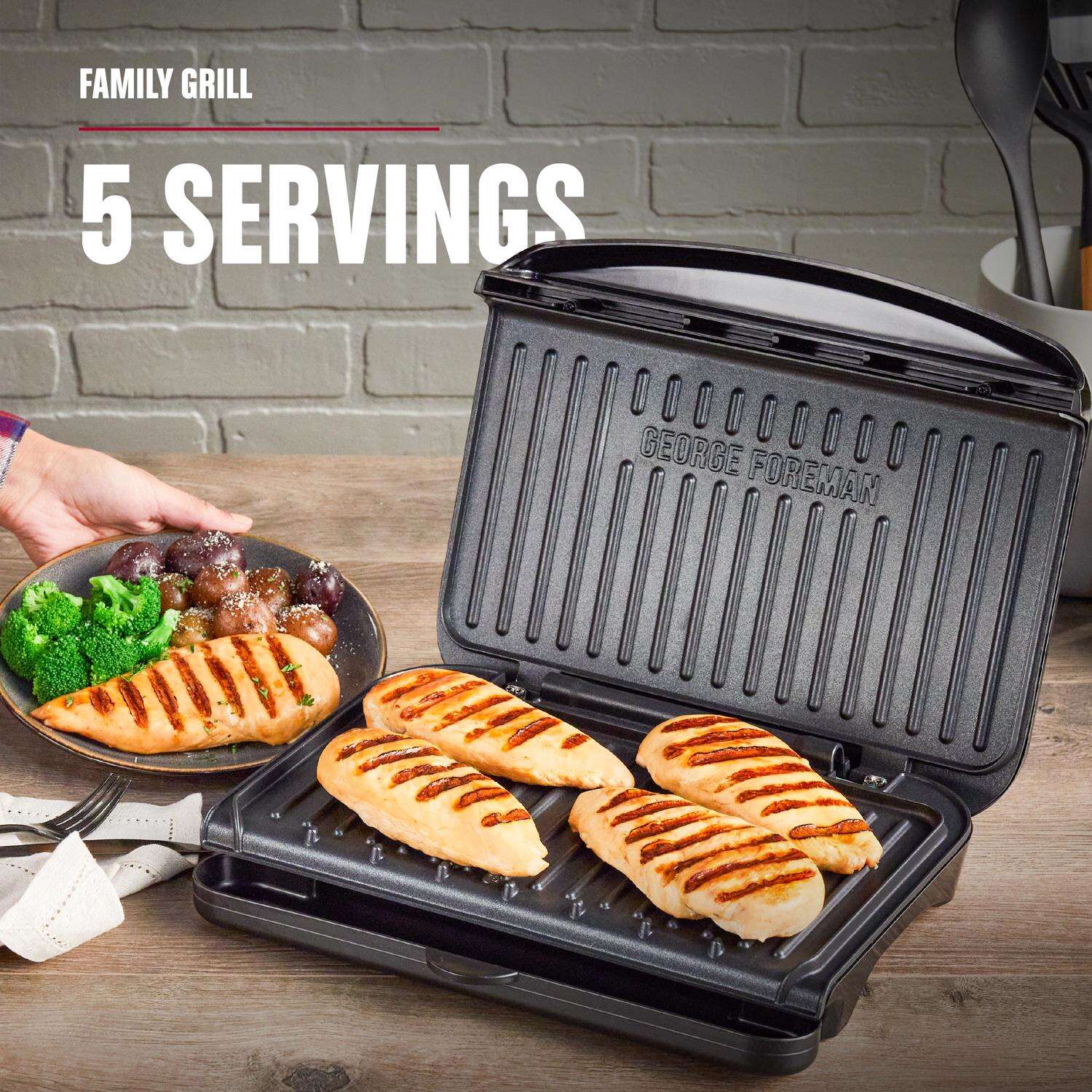 Black+Decker Black Aluminum Nonstick Surface Grill and Panini Press 75 sq in