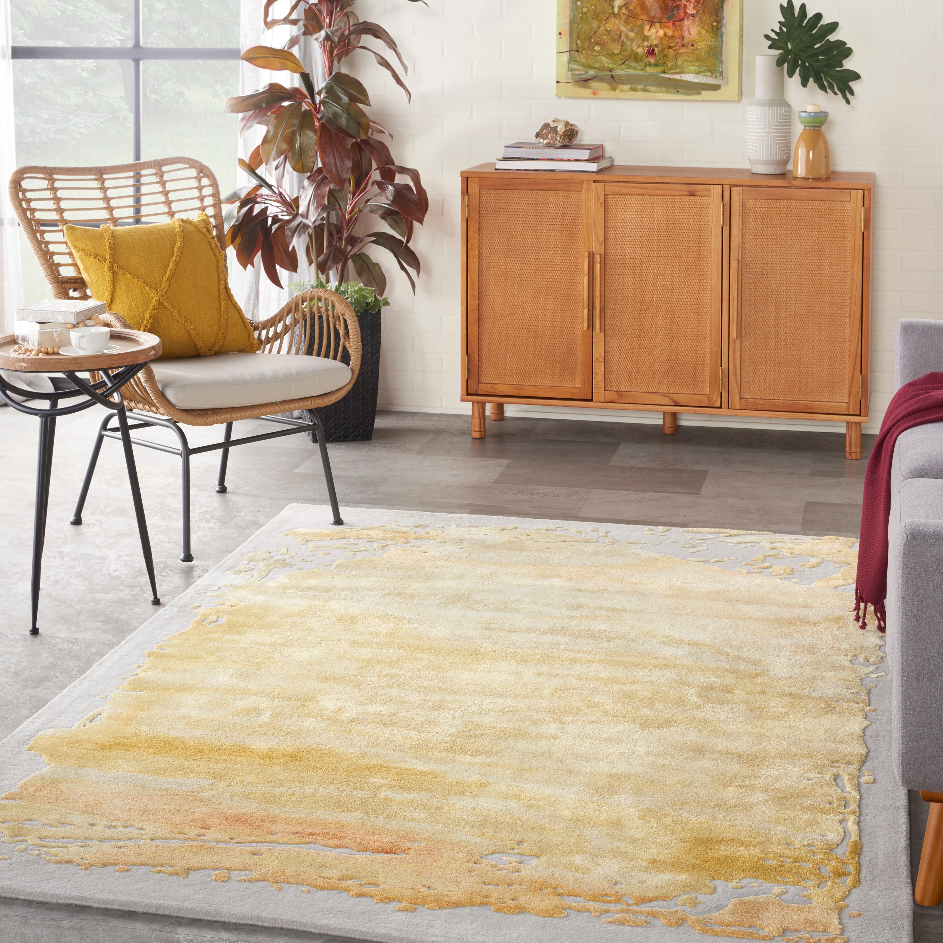 Prismatic Grey/Gold Rug