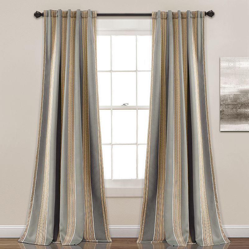 Half Moon Julia Room Darkening Window Curtains Set