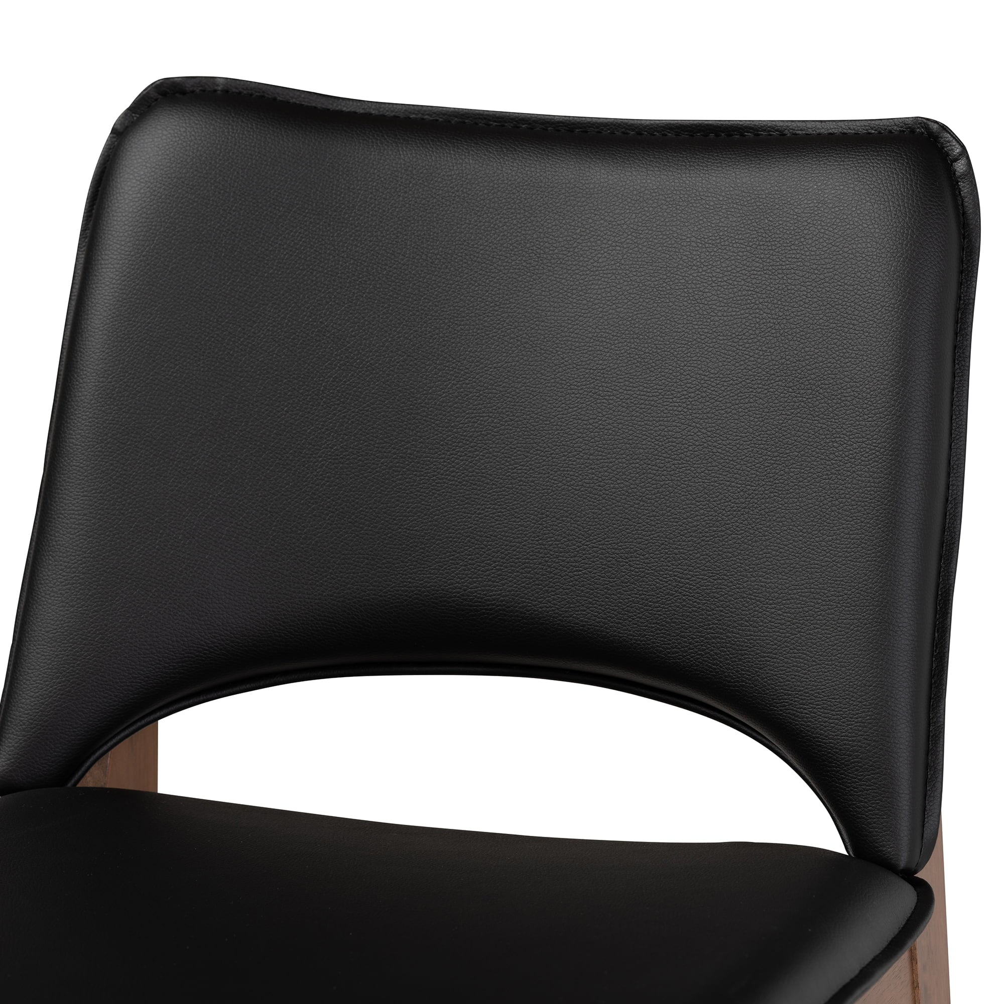 Baxton Studio Afton Dining Chair， Set of 2， Black