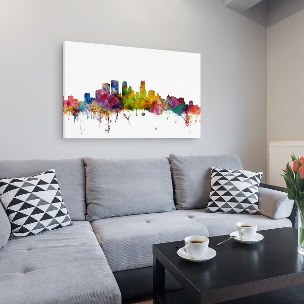 Trademark Fine Art Michael Tompsett x27 minneapolis Minnesota Skyline x27 Canvas Art