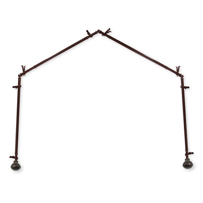 Rod Desyne Magnolia 4 Sided Bay Window Curtain Rod - 28''-48