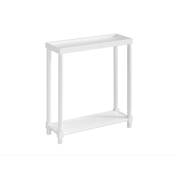 NewRidge Home Goods Harrison Narrow Side Table， White， Set of 2