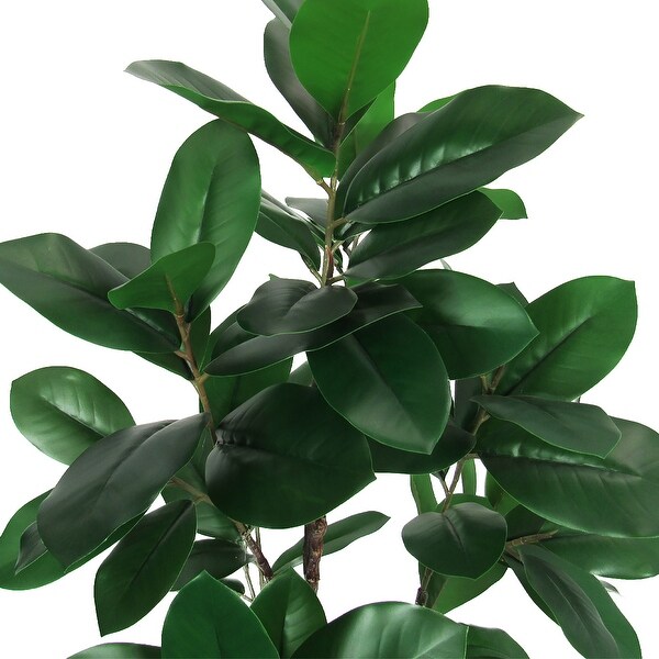 4ft Artificial Magnolia Tree Leaf Tree in Black Pot