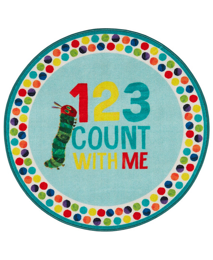 Eric Carle Elementary 123 Count With Me 2 11 x 2 11 Round Area Rug