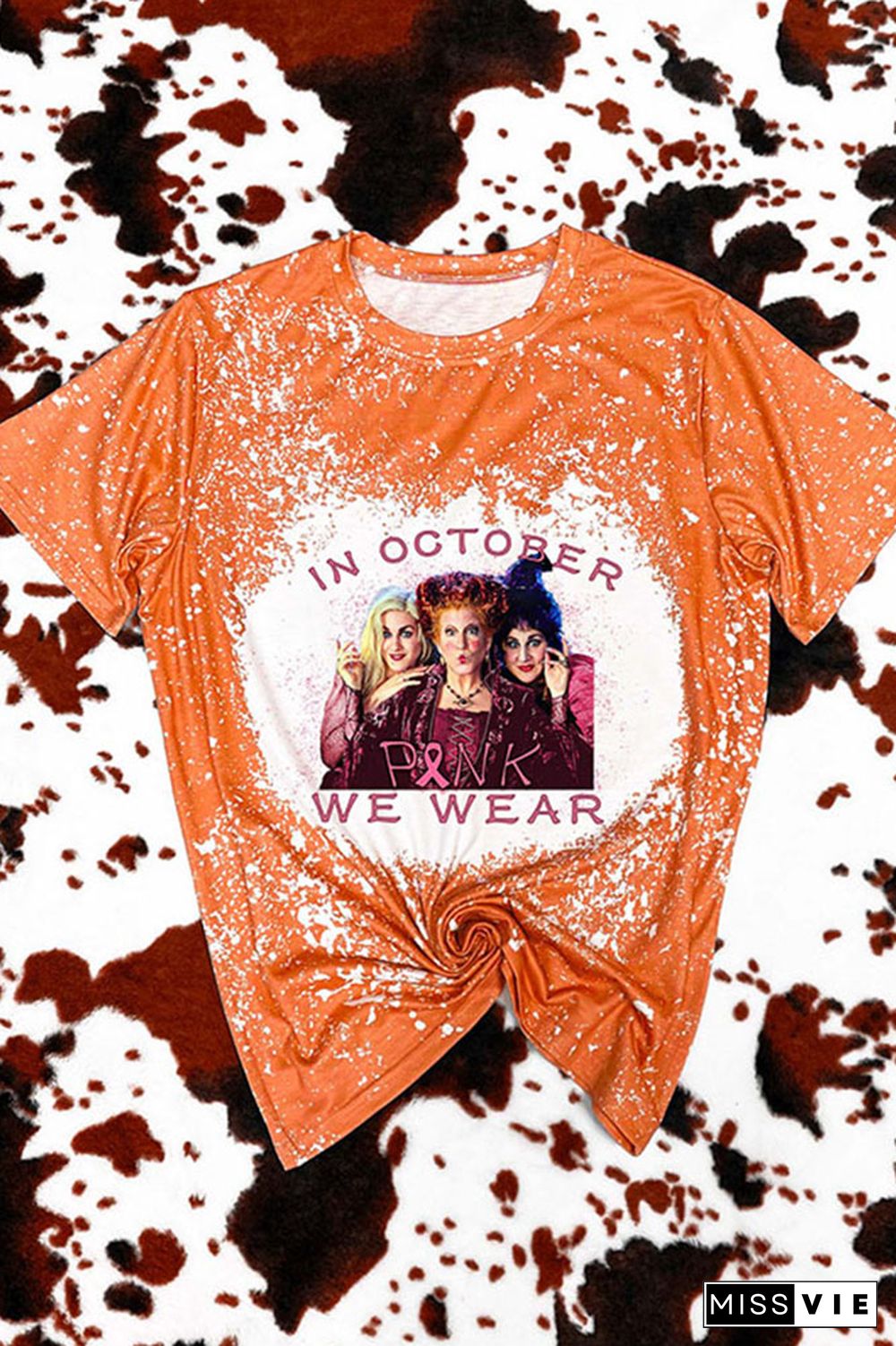 In October We Wear Pink,Hocus Pocus Halloween Graphic Tee Wholesale