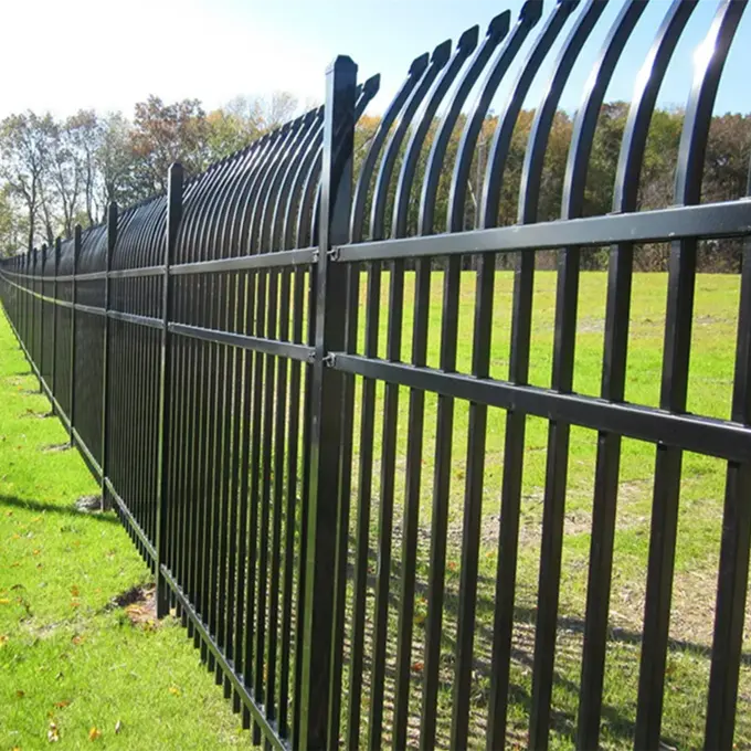 Factory Supply Cheap Modern Metal Steel Fence Easily Assembled Wrought Iron Fence Panels for Sale