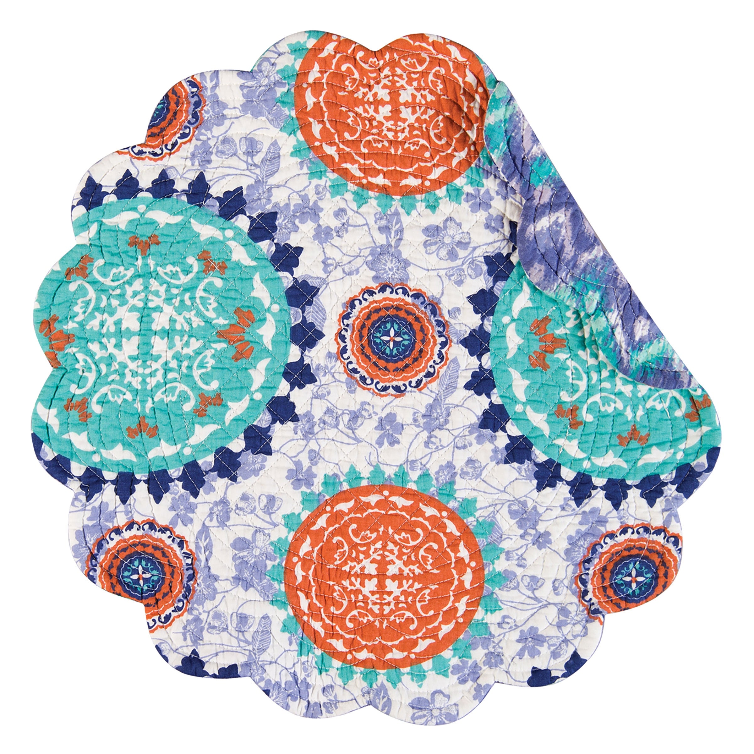 Zarina Round Quilted Single Placemat