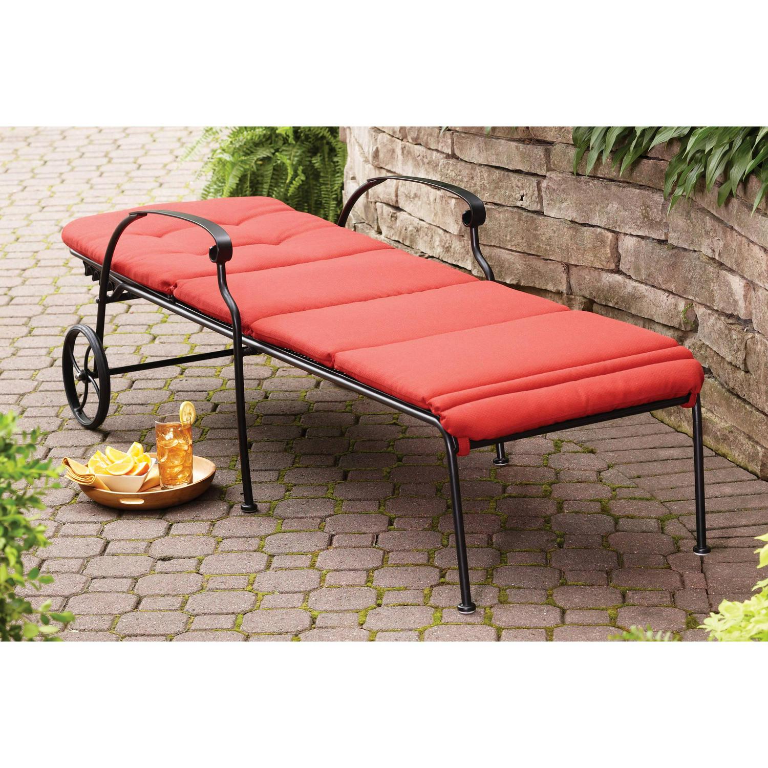 Better Homes and Gardens Clayton Court Multiple Position Resin Wicker Outdoor Chaise Lounge  Red