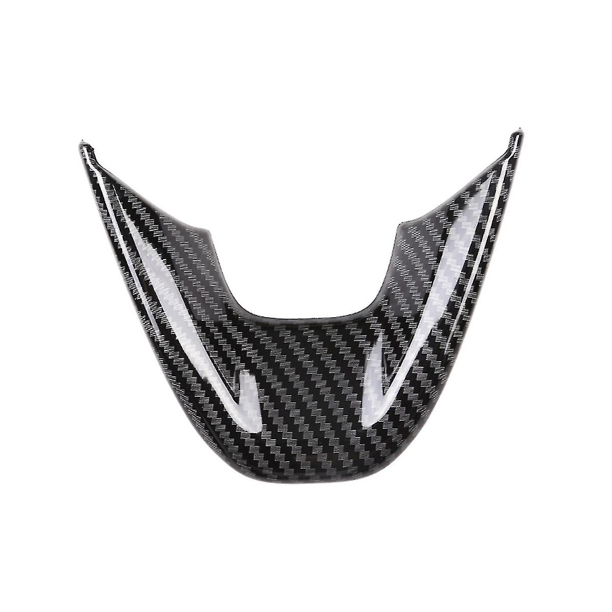 Car Carbon Fiber V Style Steering Wheel Panel Cover Trim Decoration Frame Sticker For 2022 I10