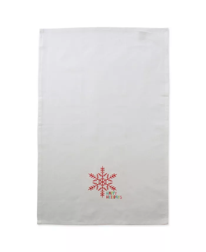 Design Imports Check Happy Holidays Dishtowel Set