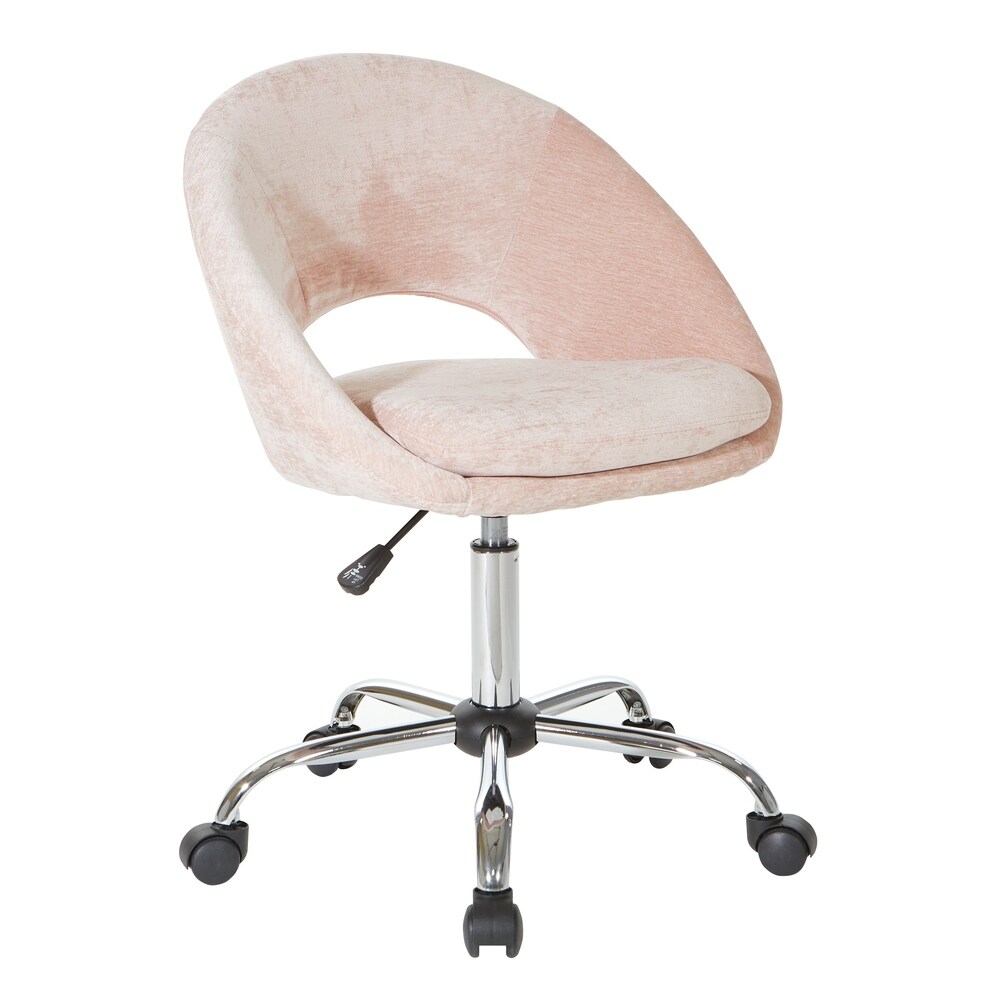 Milo Upholstered Modern Office Chair with Chrome Base