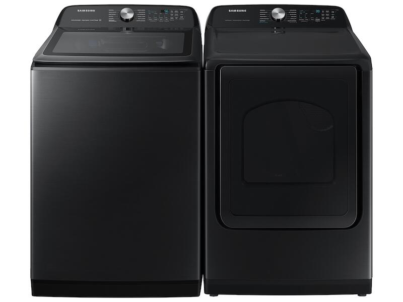 Samsung WA52A5500AV 5.2 Cu. Ft. Large Capacity Smart Top Load Washer With Super Speed Wash In Brushed Black