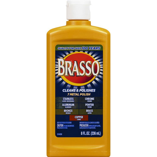 Reckitt Benckiser Brasso Polish Metal Polish | Liquid， 8 fl oz (0.3 quart)， Bottle， Tan | RAC89334