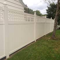 Weatherables Gideon 6 ft. H x 6 ft. W White Vinyl Privacy Fence Panel Kit PWPR-SQLAT11.3-6X6