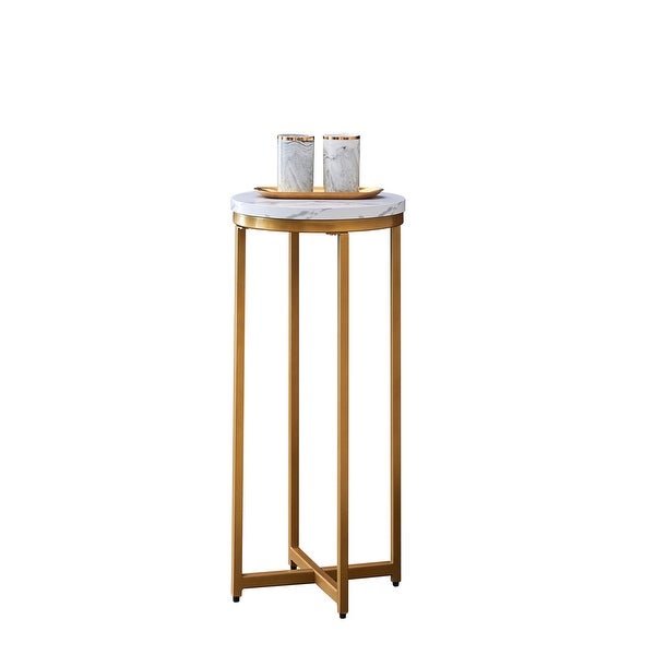 Classic And Simple End Tableand Side Table With X-shaped Base