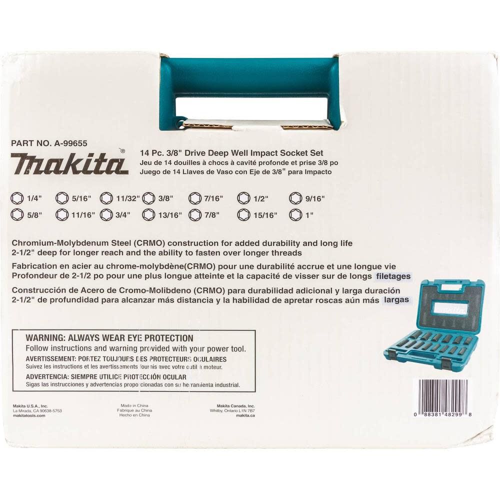 Makita 14 Pc. 3/8