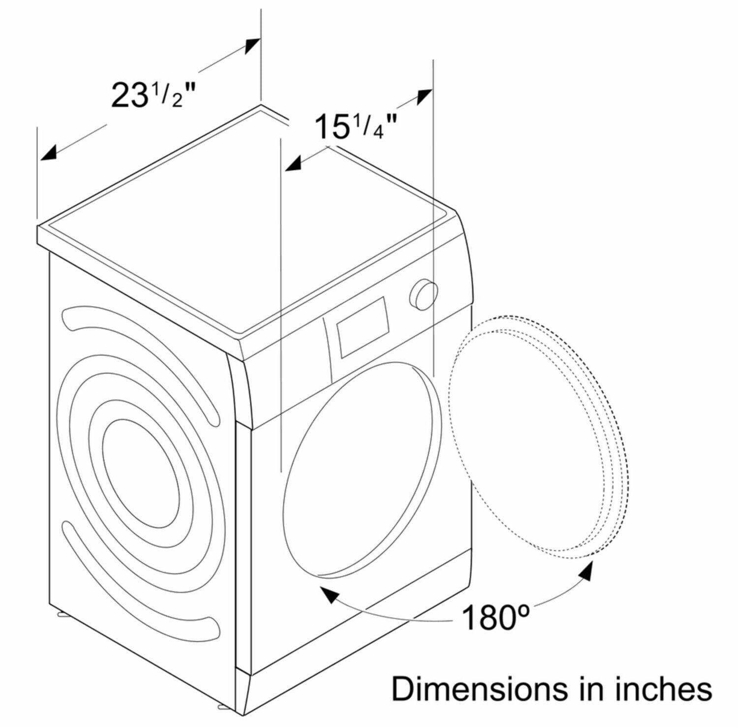 Bosch WTG86401UC 500 Series Cond. Dryer - 208/240V, Cap. 4.0 Cu.Ft., 15 Cyc.,65 Dba, Ss Drum, Silv. Rev./Door; Energy Star