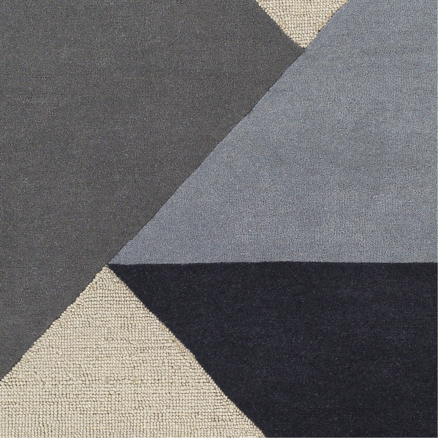 Kennedy Hand Tufted Rug in Navy, Taupe, Black