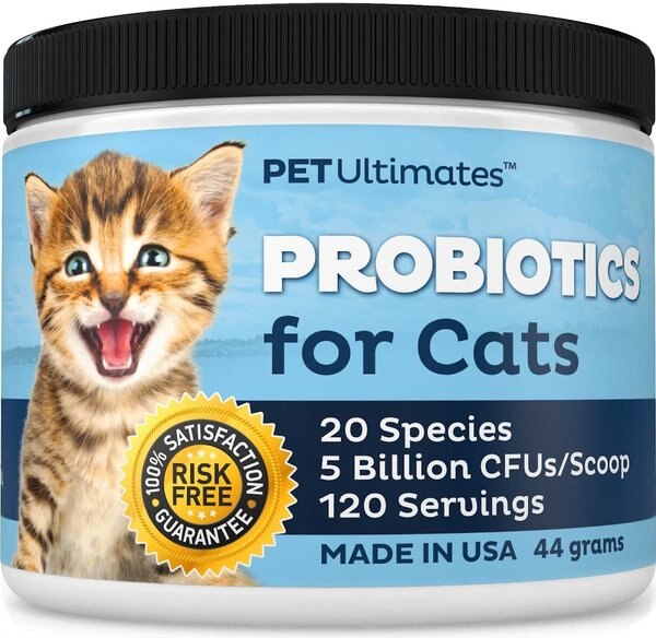 Pet Ultimates Probiotics Cat Supplement， 1.55-oz jar