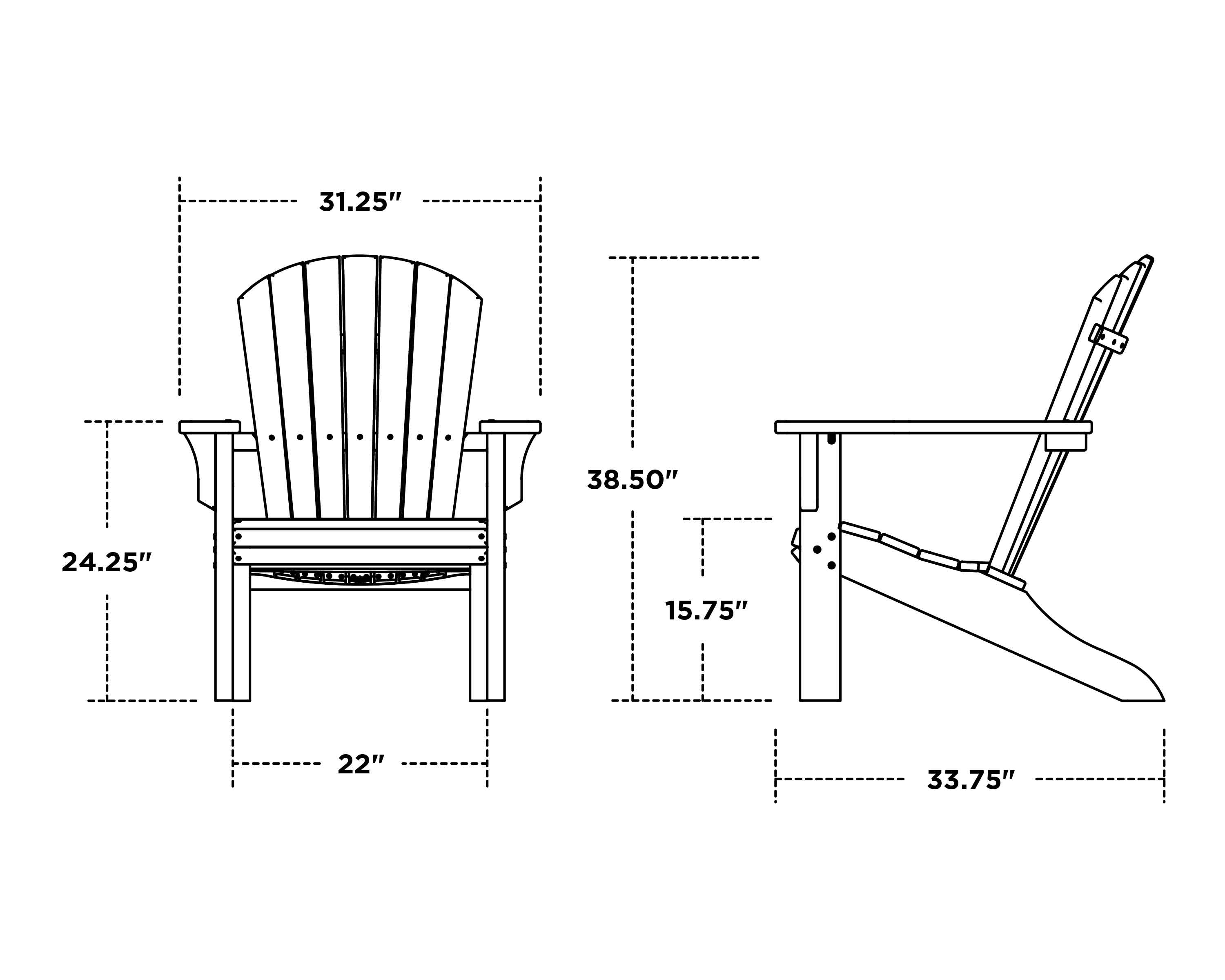 Polywood Seashell Adirondack Chair SH22