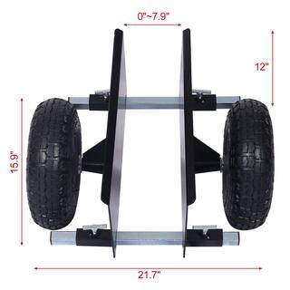 Tidoin 7.9 in. Lumber Transfer Panel Handbarrow Dolly with Pneumatic Wheels GH-YDW4-8536