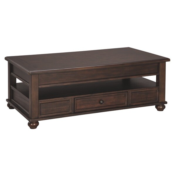 Barilanni Casual Lift Top Cocktail Table Dark Brown