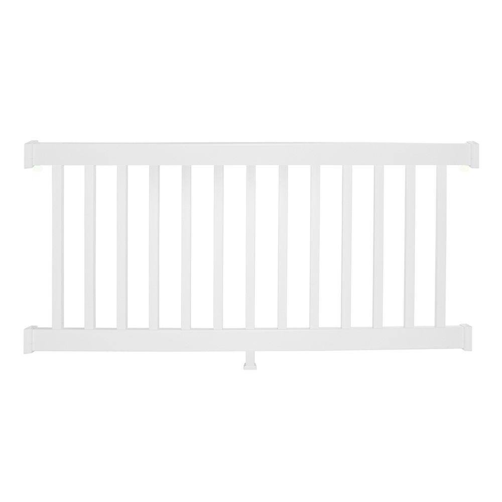 Weatherables Walton 3 ft. H x 8 ft. W White Vinyl Railing Kit WWR-THDW36-S8