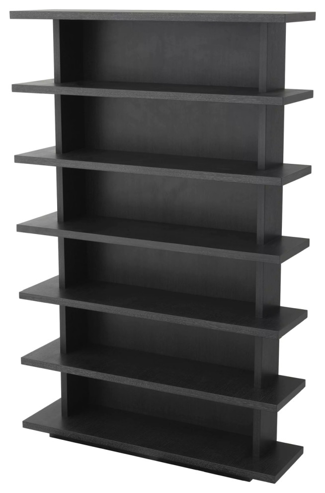 Charcoal Gray Oak Bookcase  Eichholtz Malibu   Transitional   Bookcases   by Oroa   Distinctive Furniture  Houzz