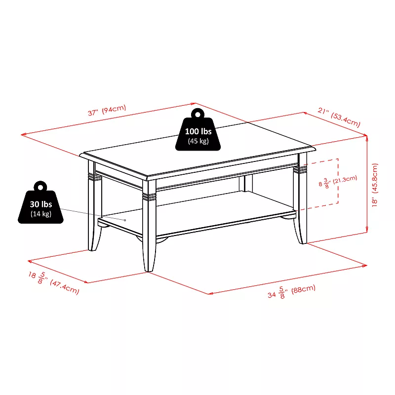 Winsome Nolan Coffee Table