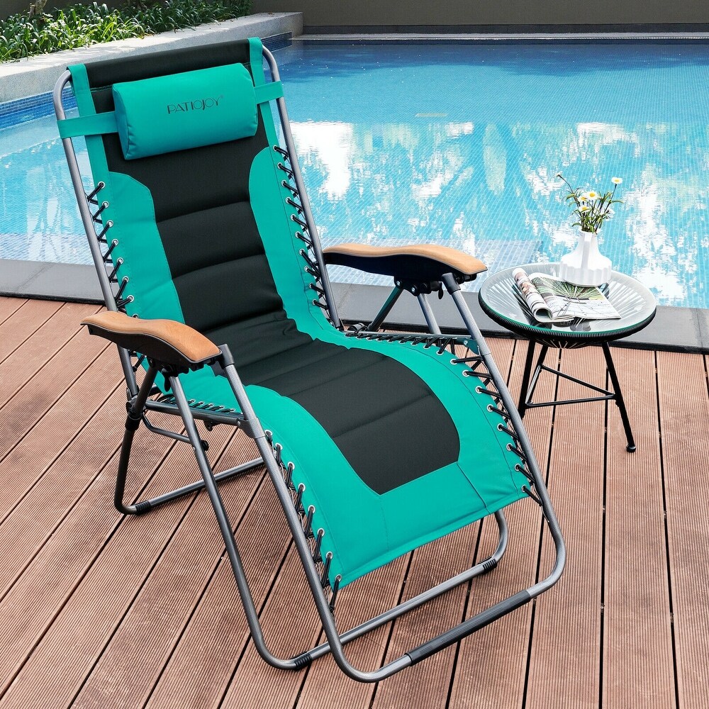 Oversize Folding Adjustable Padded Zero Gravity Lounge Chair