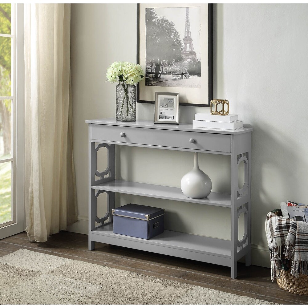 Convenience Concepts Omega 1 Drawer Console Table with Shelves