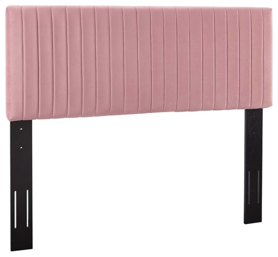 Modway Keira Velvet Full Queen Headboard in Dusty Rose   Contemporary   Headboards   by Homesquare  Houzz