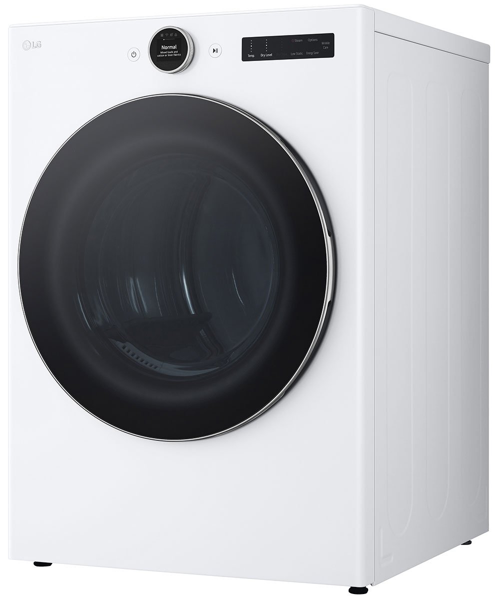 LG 7.4 Cu. Ft. White Smart Front Load Electric Dryer With AI Sensor Dry and TurboSteam