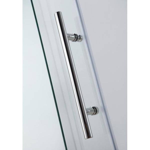 Vanity Art 76 in. H x 60 in. W Frameless Sliding Shower Door in Brushed Nickel with Clear Tempered Glass VASSD6076BN