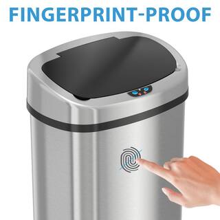 SensorCan 13 Gal. Stainless Steel Touchless Sensor Trash Can with Odor Control System and Removable Wheels OSC13SBM