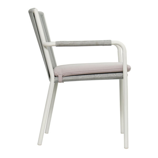 Archipelago Stockholm Dining Arm Chair in Coconut White and Cardamom Taupe ， Set of Two