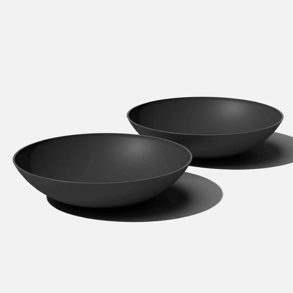 Veradek Lane Bowl 32 in. Black Plastic Round Planter (2-Pack) LBV32B-2PK