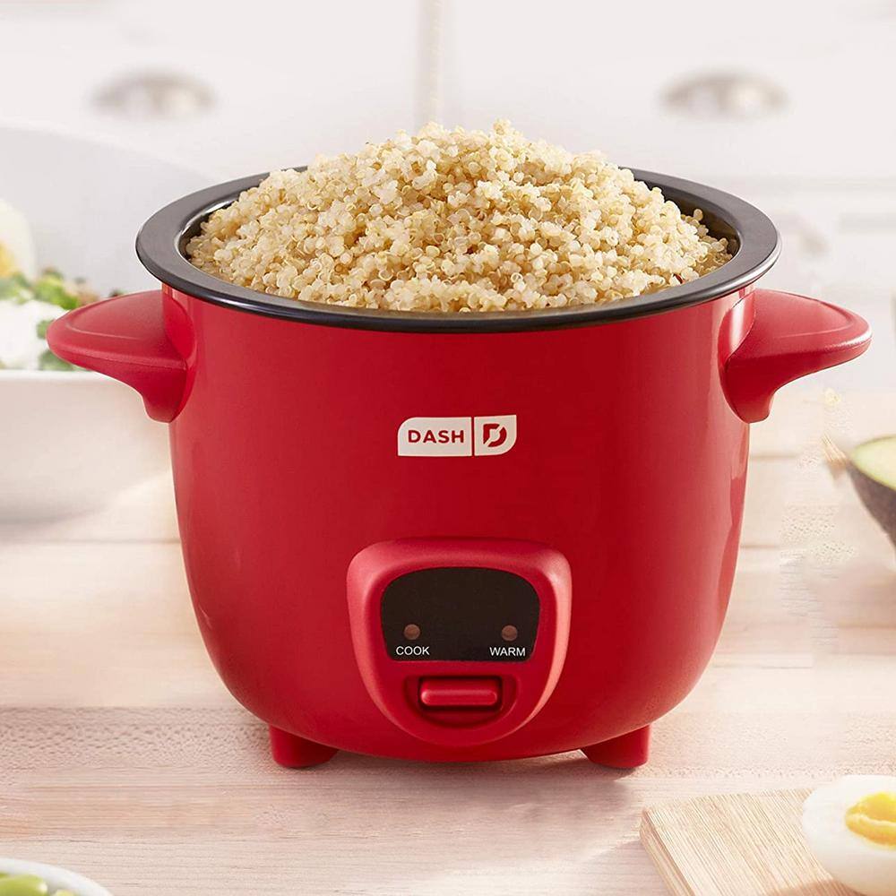 Dash Mini 16-oz. 2-Cup Rice Cooker in Red with Keep Warm Setting 985119608M