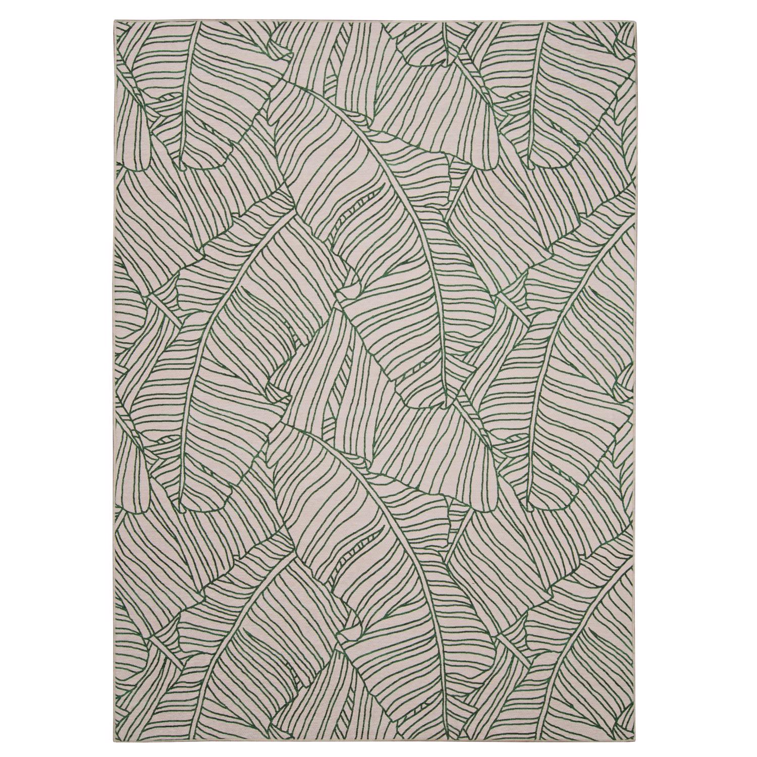 Linon Home Decor 5 ft. L X 7 ft. W Green/Ivory Largo Polyester Rug