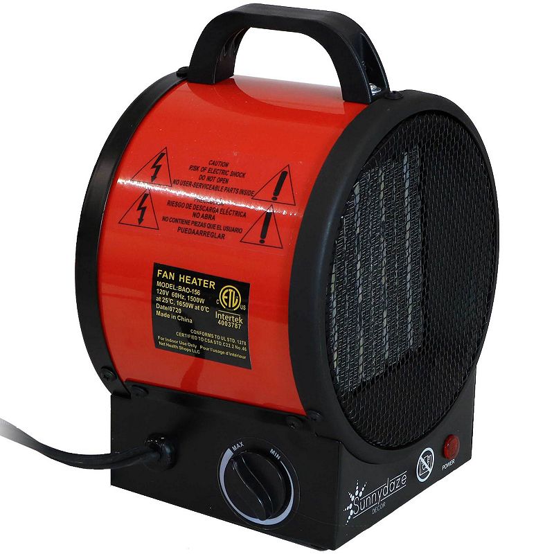 Sunnydaze 750W/1500W Ceramic Portable Electric Space Heater