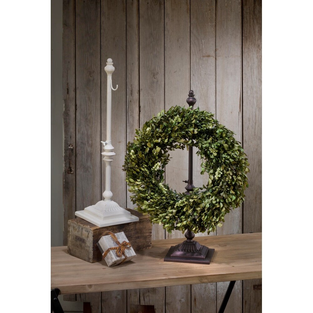 Cream Metal Wreath Stand