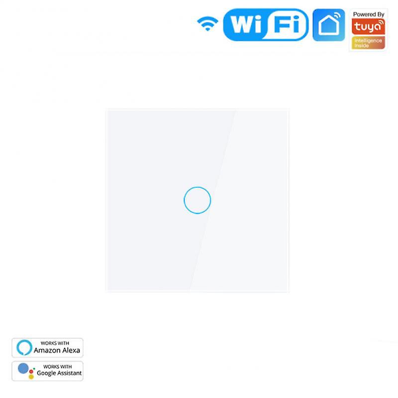 Smart Wifi Touch Switch Neutral Wire Required Smart Home 1/2/3/4 Gang Light Switch 220v Support Alexa Tuya App 433rf Remote