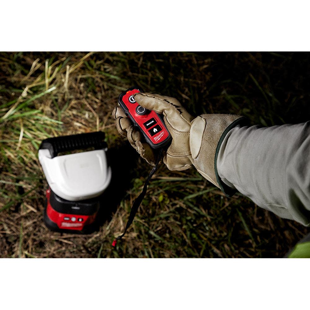 Milwaukee M18? Utility Remote Control Search Light Kit with Portable Base ;