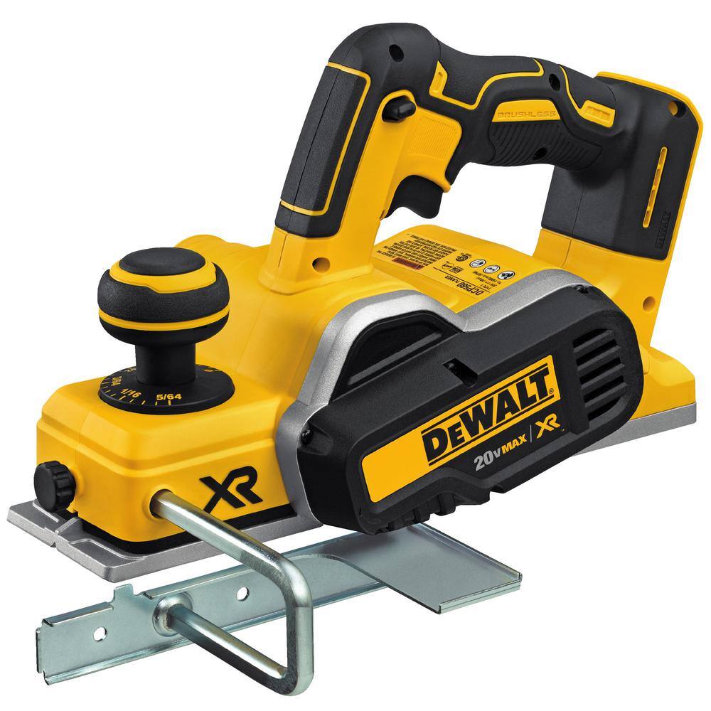 DW 20V MAX XR Cordless Brushless 3-14 in. Planer and (1) 20V MAX Compact Lithium-Ion 2.0Ah Battery DCP580Bwb