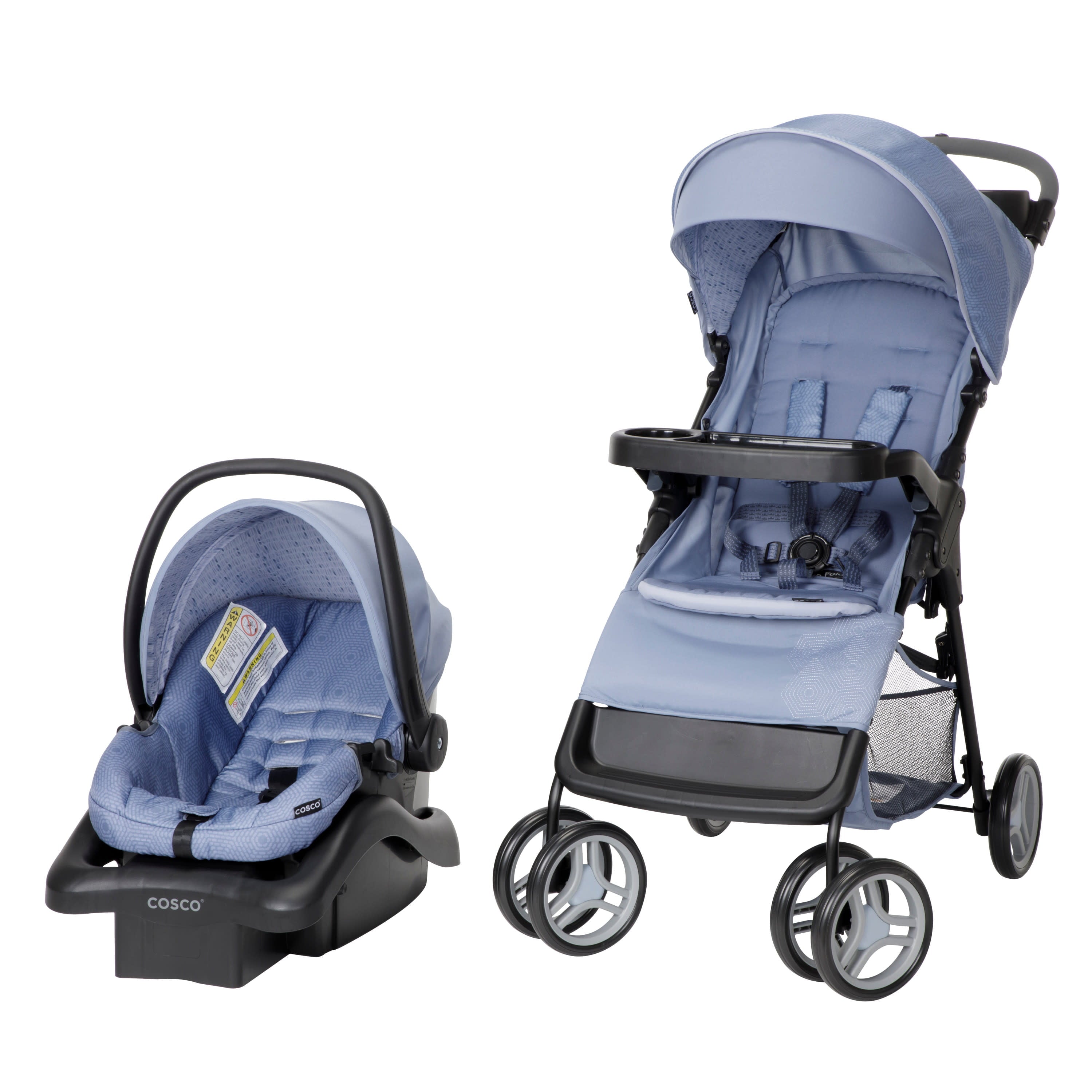 Cosco Lift & Stroll DX Travel System, Chalk Blue